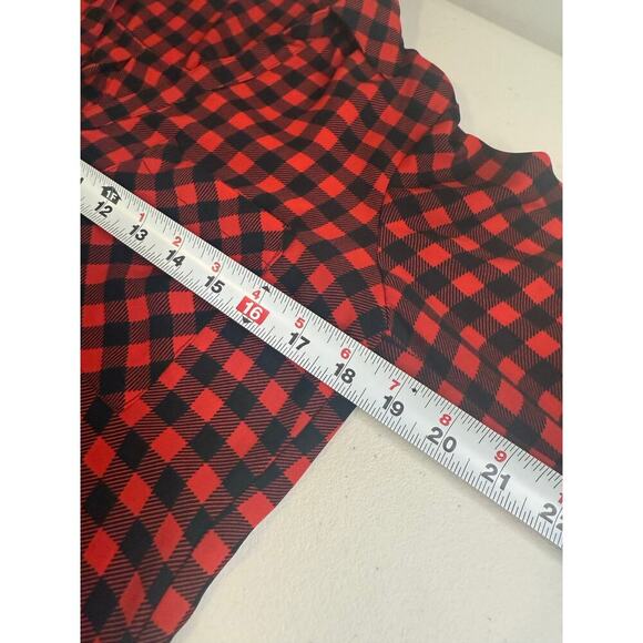 Express Buffalo Plaid Button Down Blouse Size S - Picture 5 of 6